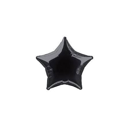 Globo estrella negro claro 50 cm 11179533305 53330