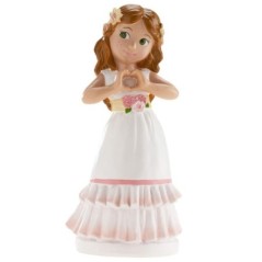 Figura niña comunion mensaje corazon 16 cm Betty-Tus disfraces baratos