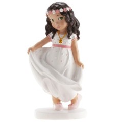 Figura niña de comunion morena 16 cm Berta-Tus disfraces baratos