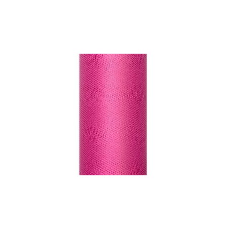 Tul rosa fucsia rollo de 9 mt x 15 cm para decoraciones 5901157451514 TIU15 006