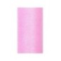 Tul rosa con purpurina rollo 9 mt x 15 cm