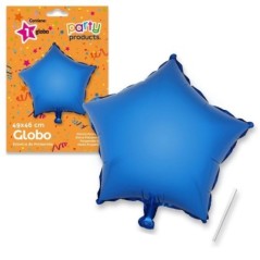 Globo estrella azul de 49 x 46 cm helio o aire 8424345684374 68437