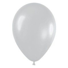 Globo satin plata de 30 cm serpentex bolsa 12 unidades 7703340236735 R12 481 12