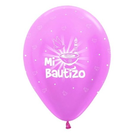Globos Bautizo rosas 10 uds de 30 cm Sempertex 7703340109510 R12 BAU R