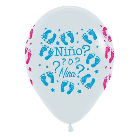 Globo blanco Nino o Nina ? 12 uds de 30 cm 7703340149448 R12 N