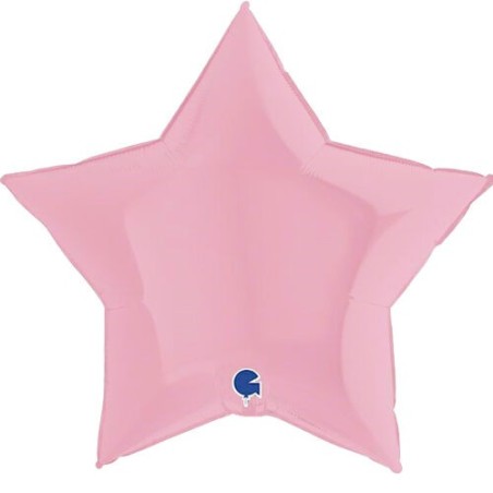 Globo estrella rosa mate 91 cm 8050195365035 36287