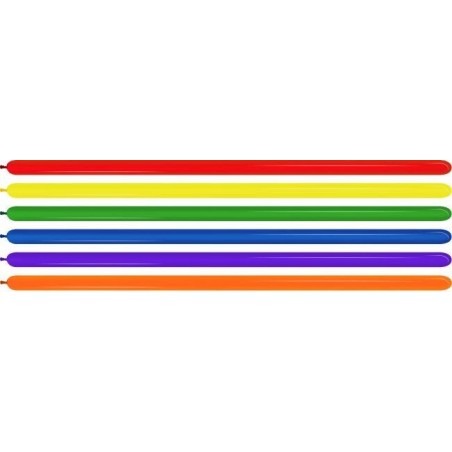 Globos globoflexia de 150x5 cm 100 uds 360 colores surtidos cristal sempertex 7703340804071 260 300