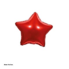 Globo estrella roja foil de 45 cm 8435127137698 13769
