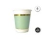 Vasos verde menta 6 uds