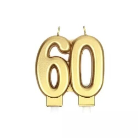 Vela 60 cumpleanos oro 8433584551675 55167