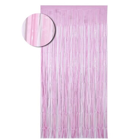 Cortina flecos rosa pastel 1x2 metros fiesta 8433584557349 55734