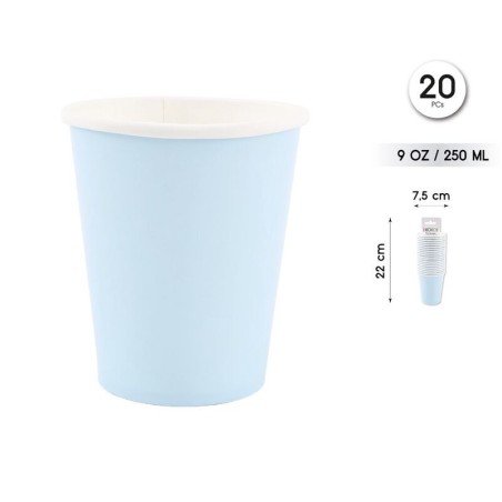 Vasos Azul grisaceo 20 uds 8433584944224 94422