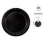Platos Negro 20 uds 23 cm