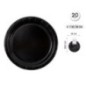 Platos Negro 20 uds 18  cm