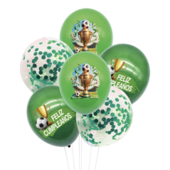 Globos Futbol 6 uds 25 cm 8433584957163 95716