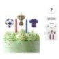 Velas futbol cumpleaños 7 piezas barcelona