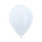 Globo blanco satin 30 cm r-12 latex 50 ud