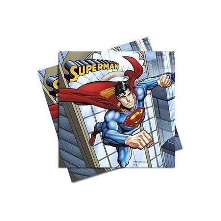 Servilletas superman 20 uds 33x33 cm cumpleanos 5201184860625 72180