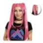 Peluca Kpop rosa coletas Mira
