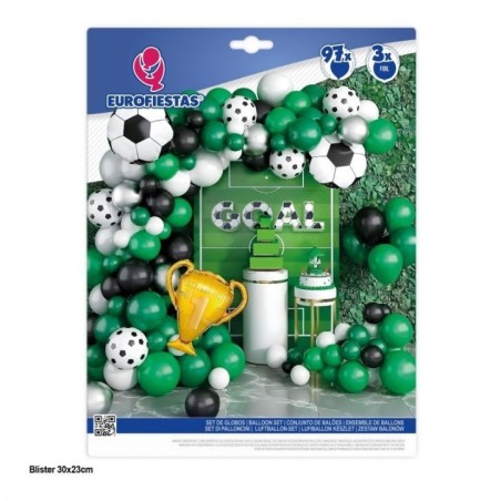 Set globos futbol copa y balones 100 piezas 8447196121867 12186