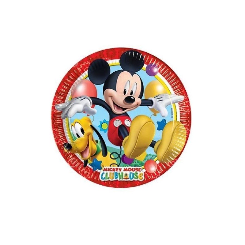 Platos mickey playful 23 cm 8 unidades carton