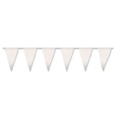 Banderas triangulares plastico blanco 5 metros 20x30 cm 8422935600650 60065