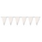 Banderas triangulares plastico blanco 5 metros 20x30 cm
