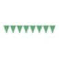 Banderas triangulares plastico verde puntos 5 metr