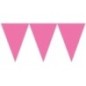 Banderin triangular rosa 4,5 metros papel