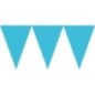 Banderin triangular azul caribe niño 4,5 mt papel