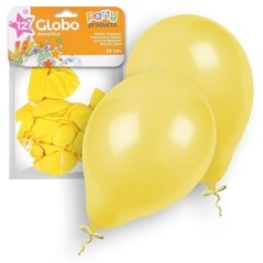 Globos amarillos 12 unidades 23 cm 9  latex 8424345683797 68379