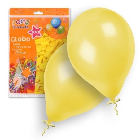 Globos amarillos 100 unidades 23 cm 9  latex 8424345683803 68380