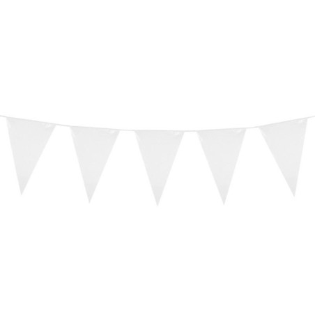 Guirnalda banderines triangulares blancas 10 metro 8712026747518 74751