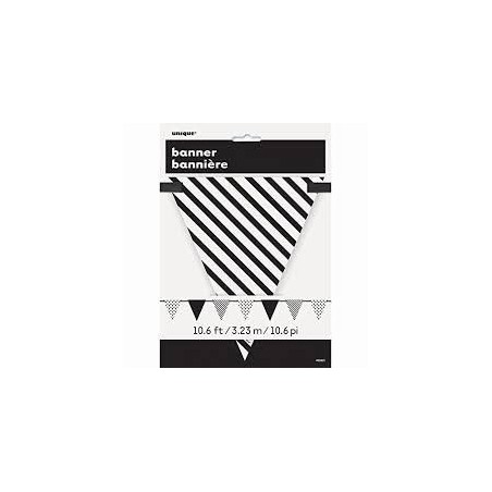 Guirnalda banderin negra y blanca 330 cm 11179633357 63335