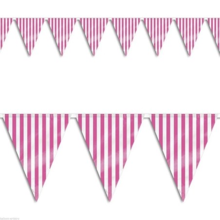 Banderin triangular rosa a rayas 365 metros 11179102129 10212