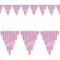 Banderin triangular rosa a rayas 365 metros