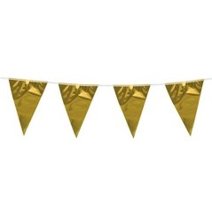 Guirnalda triangular oro metalico de 10 metros 8712026747662 74766