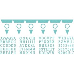 Banderin triangular azul personalizable con letras 13051344474 129257