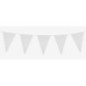 Guirnalda banderines triangulares blancas 10 metro 45x30 cm