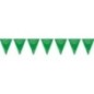 Banderin triangular plastico verde 25 metros 20x30 cm