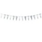 Banderin triangular plata de 13 cm 2,15 metros