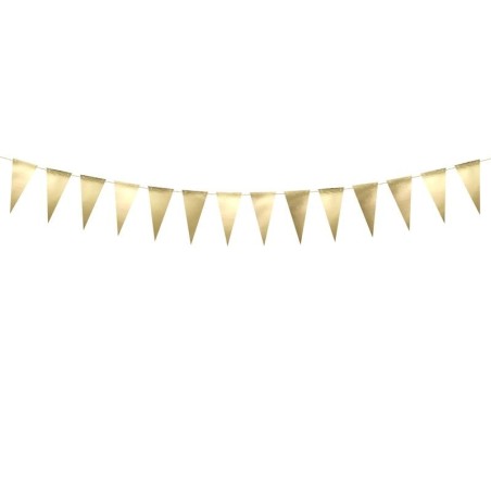 Banderin triangular oro de 13 cm 2