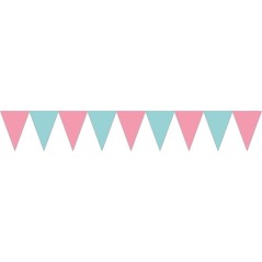 Banderin triangular rosa y azul 230 cm 5201184895085 89508