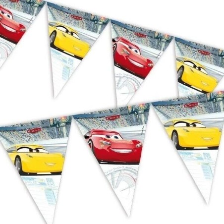 Banderin triangular cumpleanos Cars 2
