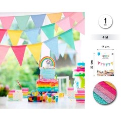 Banderines triangulares multicolor apilleria 4 metros 8433584939930 93993