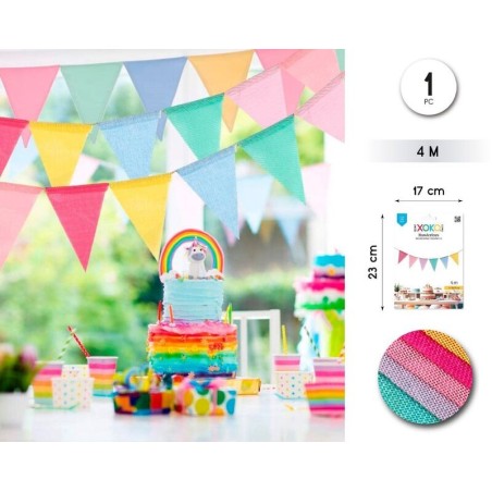 Banderines triangulares multicolor apilleria 4 metros 8433584939930 93993