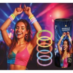 Pulseras neon luminosas 100 uds con conectores 8434077319079 31907