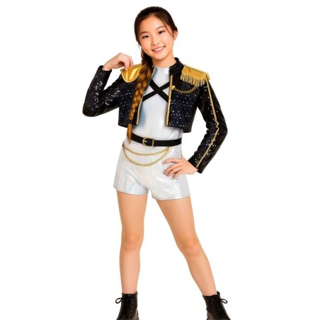 Disfraz guerrera K pop vestido blanco nina 8434077787854 78785