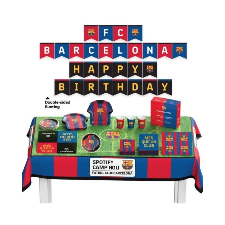 Caja cumpleanos fubol Club Barcelona 44 uds 6 personas 4897107243210 PD0720VP