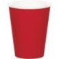 Vasos rojos 8 uds papel